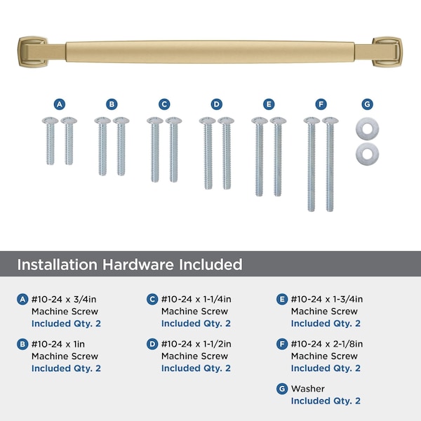 Amerock Stature 12 inch 305mm Center-to-Center Champagne Bronze Appliance Pull - BP54060CZ