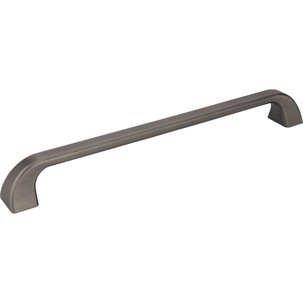 Jeffrey Alexander 12" Center-to-Center Brushed Pewter Square Marlo Appliance Handle - 972-12BNBDL