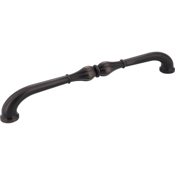 Jeffrey Alexander 12" Center-to-Center Brushed Oil Rubbed Bronze Bella Appliance Handle - 818-12DBAC