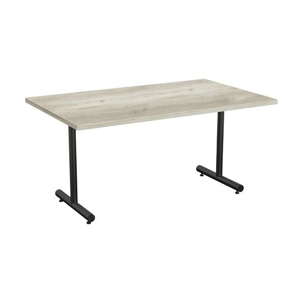 Special-T Table, Black Base, 30inWx60inLx29inH, Aged Driftwood - SCTKING3060BAD
