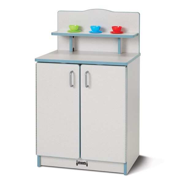 Jonti-Craft Rainbow Accents Culinary Creations Kitchen Cupboard, Coastal Blue - 2407JCWW131