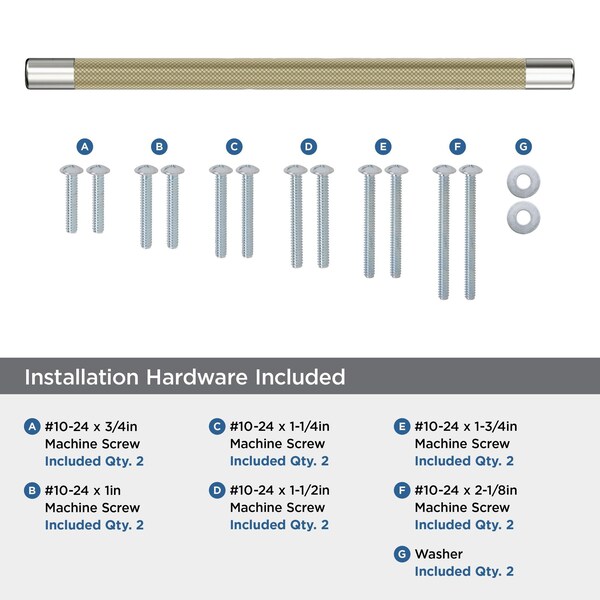 Amerock Esquire 12 inch 305mm Center-to-Center Polished Nickel/Golden Champagne Appliance Pull - BP54040PNBBZ