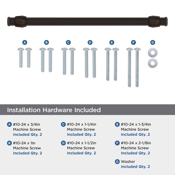 Amerock Winsome 12 inch 305mm Center-to-Center Oil Rubbed Bronze Appliance Pull - BP54065ORB