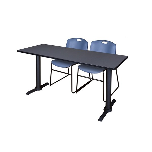 Cain Rectangle Tables > Training Tables > Cain Training Table & Chair Sets, 60 W, 24 L, 29 H, Grey - MTRCT6024GY44BE