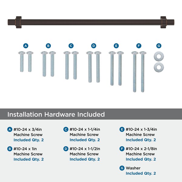 Amerock Davenport 18 inch 457mm Center-to-Center Oil-Rubbed Bronze Appliance Pull - BP36699ORB