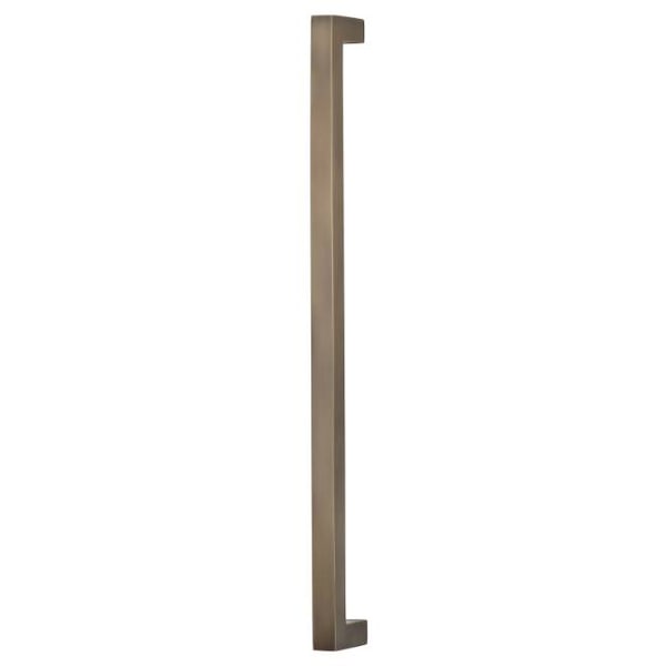 Omnia Center to Center Square Modern Appliance Door Pull Antique Brass 18" - 9025P/457.5