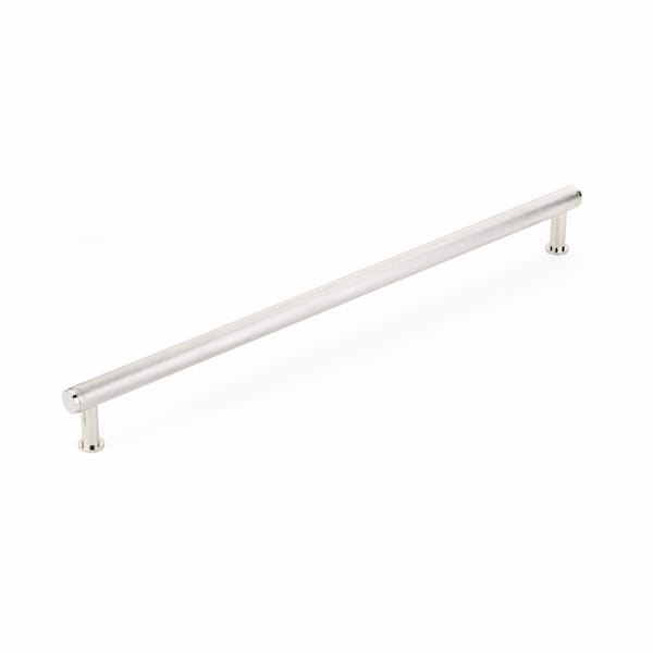 Schaub 18in Center to Center Pub House Knurled Appliance Pull Brushed Nickel Finish - 5018A-BN