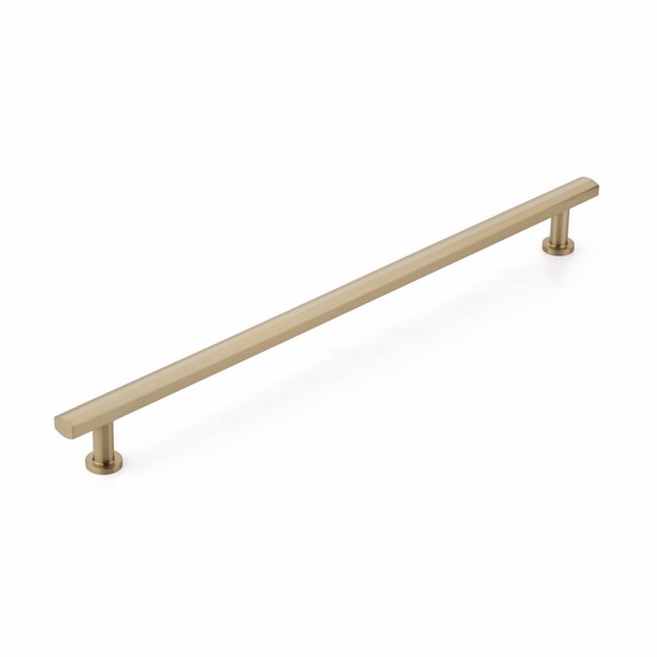 Schaub 18in Center to Center Heathrow Appliance Pull Signature Satin Brass Finish - 558-SSB