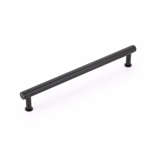 Schaub 12in Center to Center Pub House Appliance Pull Matte Black Finish - 5112A-MB