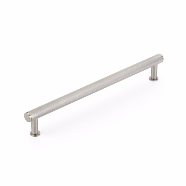 Schaub 12in Center to Center Pub House Knurled Appliance Pull Brushed Nickel Finish - 5012A-BN