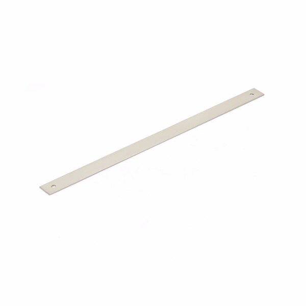 Schaub 12in Center to Center Pub House Backplate for Appliance Pull Brushed Nickel Finish - 5112AB-BN