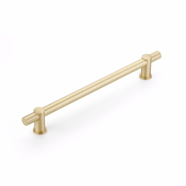 Schaub 12in Center to Center Fonce Appliance Pull Satin Brass Finish - 422-SB