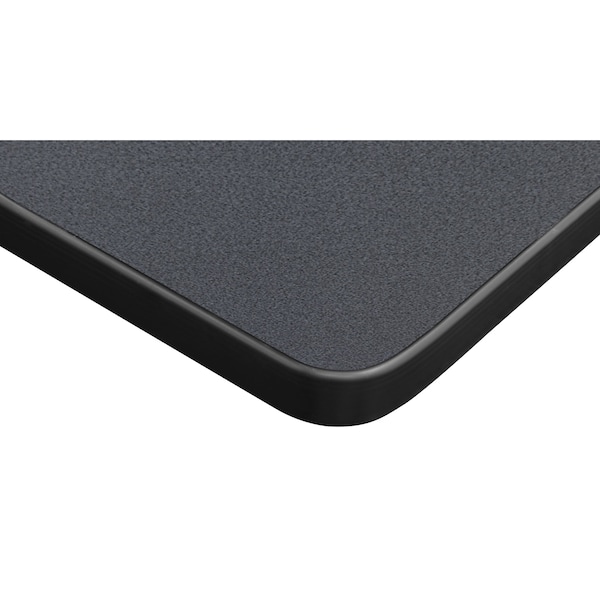 Kobe Rectangle Tables > Training Tables > Kobe Training Table & Chair Sets, 60 W, 24 L, 29 H, Grey - MKTRCT6024GY47BK