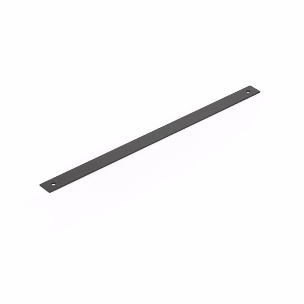 Schaub 12in Center to Center Pub House Backplate for Appliance Pull Matte Black Finish - 5112AB-MB