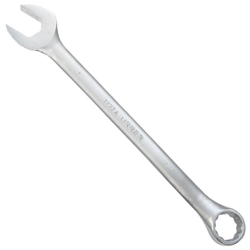 URREA 7/16 in. 12 Point Combination Chrome Wrench - 1214A