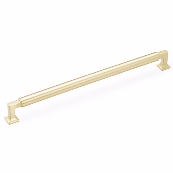 Schaub 18in Center to Center Haniburton Appliance Pull Satin Brass Finish - 483-SB