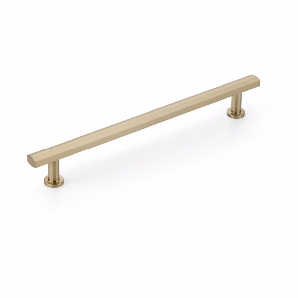 Schaub 12in Center to Center Heathrow Appliance Pull Signature Satin Brass Finish - 557-SSB