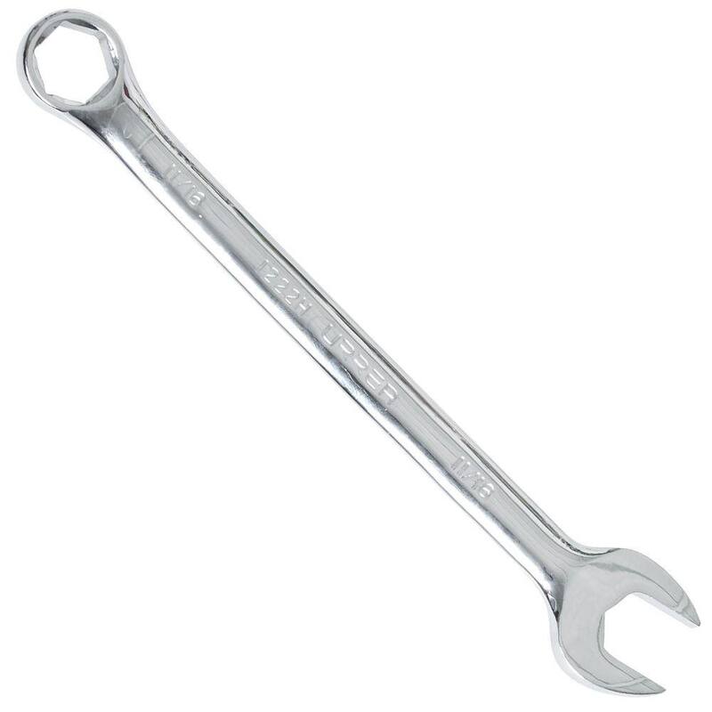 URREA 7/16 in. 6 Point Combination Chrome Wrench - 1214H