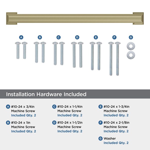 Amerock Appoint 12 inch 305mm Center-to-Center Golden Champagne Appliance Pull - BP54030BBZ