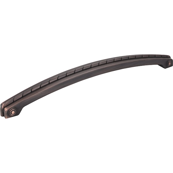 Jeffrey Alexander 12" Center-to-Center Brushed Oil Rubbed Bronze Rope Rhodes Appliance Handle - Z260-12DBAC