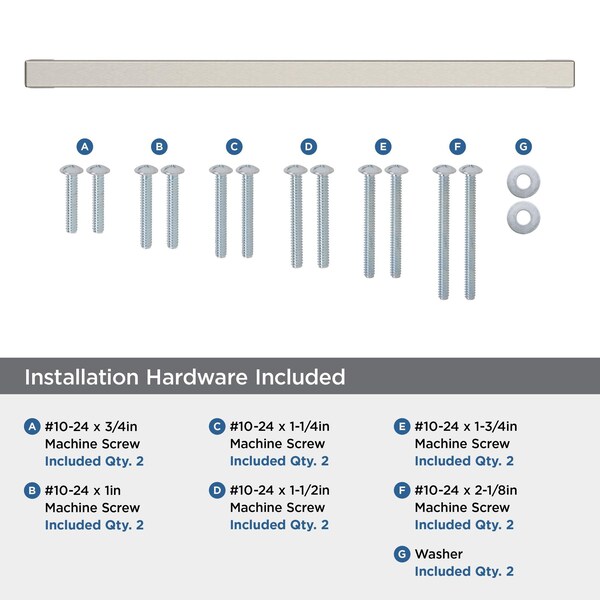 Amerock Monument 12 inch 305mm Center-to-Center Satin Nickel Appliance Pull - BP54045G10