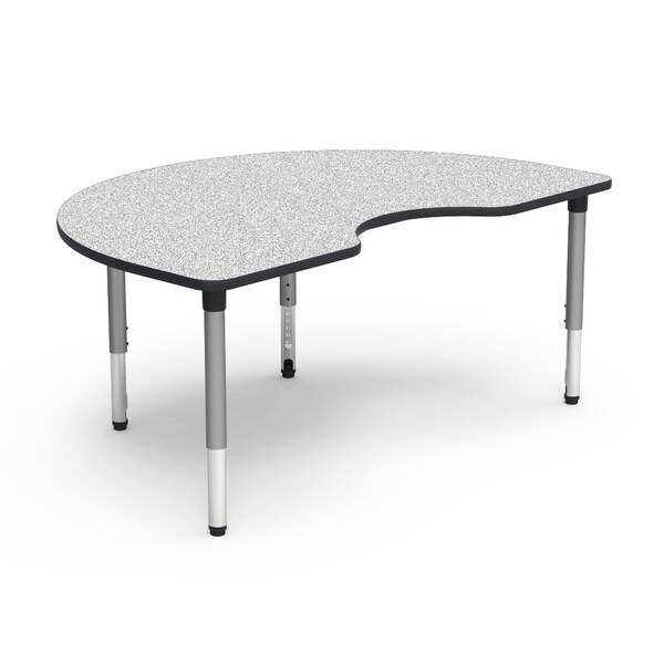 Virco 72 in. W, 48 in. L, 24-32 in. H, Grey Nebula Top / Black Edge - 50KID72ADJ