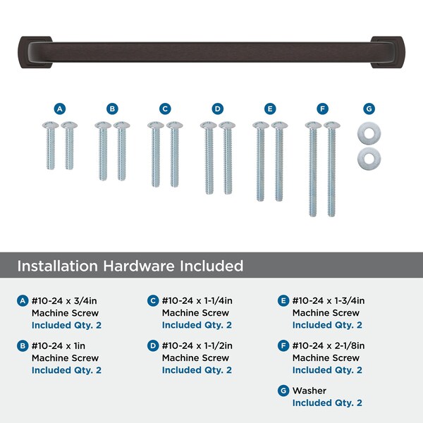 Amerock Surpass 12 inch 305mm Center-to-Center Oil-Rubbed Bronze Appliance Pull - BP55523ORB