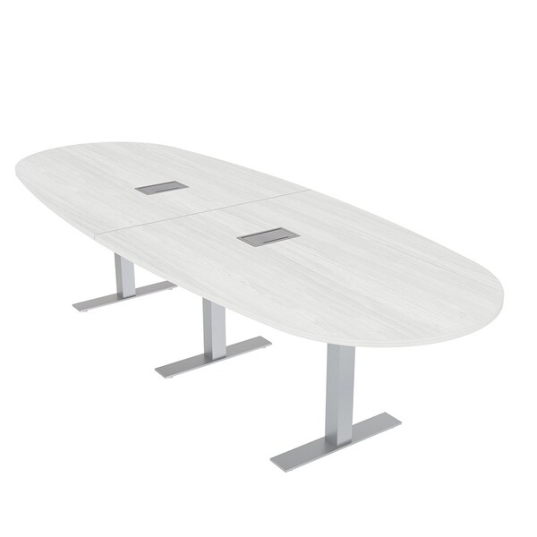 Skutchi Designs 45 in W, 144 in L, 29 in H, Engineered Wood Top, White - HAR-BOVL-46X143-T-ELEC-WHCYPRESS