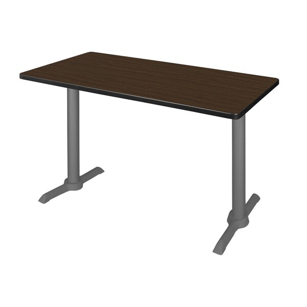 Regency Cain T-Base Training Seminar Table, 42 in W, 24 in L, Neo Walnut - MTRCT4224NWGY