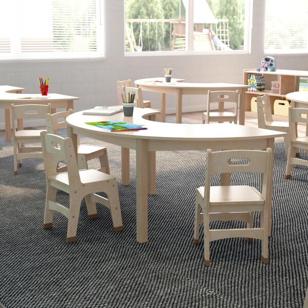 Flash Furniture 29.5 in W, 59 in L, 21 in H, Beechwood, Birch Plywood, Beech - MK-ME088015-GG