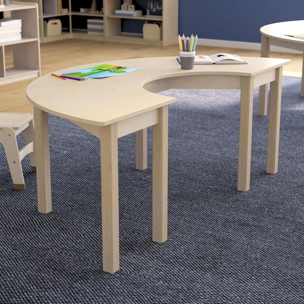 Flash Furniture 29.5 in W, 59 in L, 21 in H, Beechwood, Birch Plywood, Beech - MK-ME088015-GG