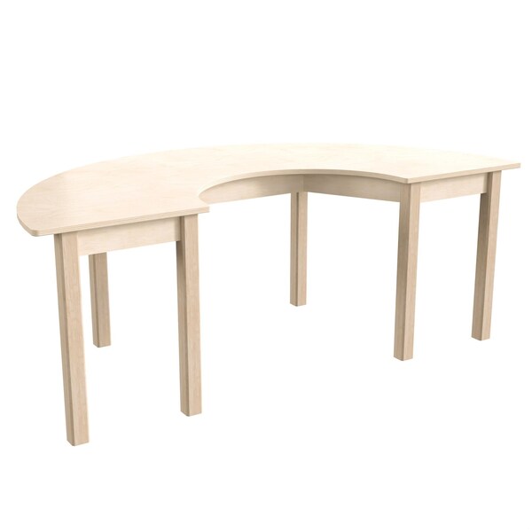Flash Furniture 29.5 in W, 59 in L, 21 in H, Beechwood, Birch Plywood, Beech - MK-ME088015-GG