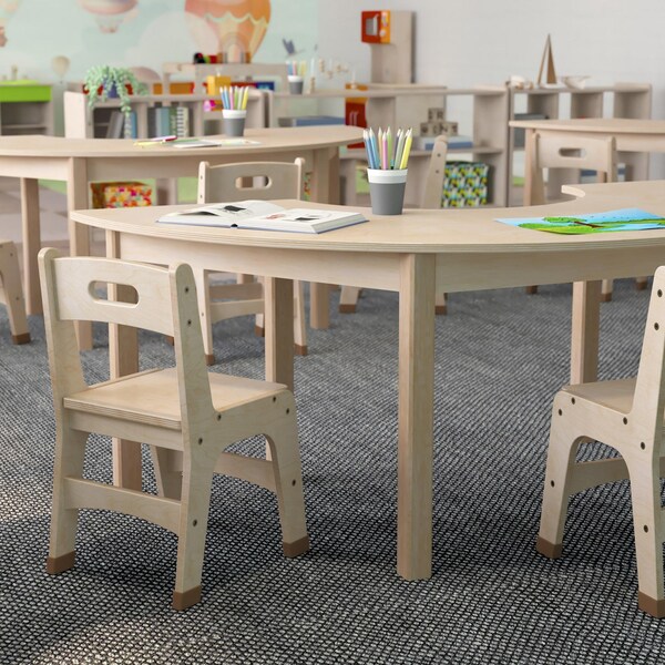Flash Furniture 29.5 in W, 59 in L, 21 in H, Beechwood, Birch Plywood, Beech - MK-ME088015-GG