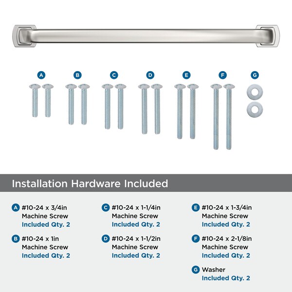 Amerock Surpass 12 inch 305mm Center-to-Center Polished Nickel Appliance Pull - BP55523PN