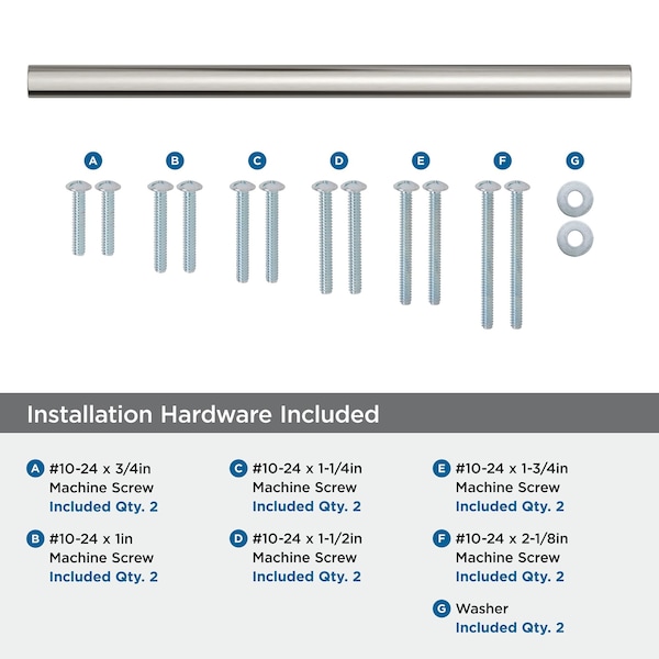 Amerock Versa 12 inch 305mm Center-to-Center Satin Nickel Appliance Pull - BP55533G10