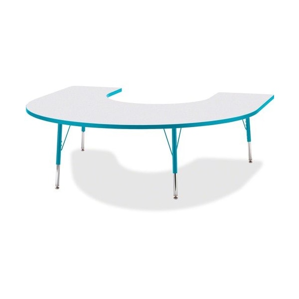 Jonti-Craft TABLE, HORSESHOE, 60X66, GY/TL - JNT6445JCE005