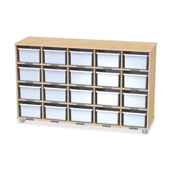 Jonti-Craft SHELF, 20 CUBBIE, WHITE BINS - JNT1716JC