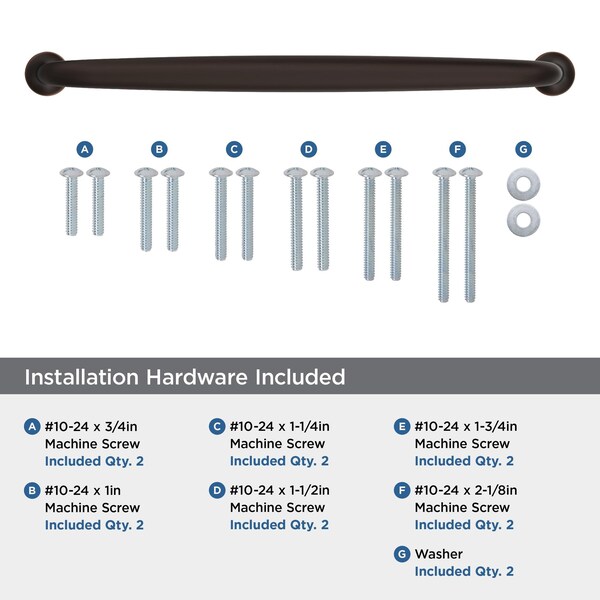 Amerock Renown 12 inch 305mm Center-to-Center Oil Rubbed Bronze Appliance Pull - BP54055ORB