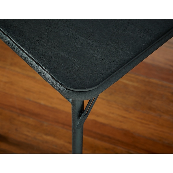 Bridgeport Folding Table, 34" Square, Vinyl Top, Black Color - C696BP14BLK1E