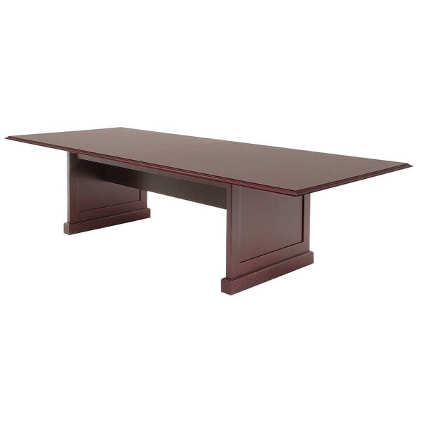 Regency Rectangular Conference Table, 48 in W, 120 in L, 30 in H, Wood Top, Mahogany - TVCTRC12048MH