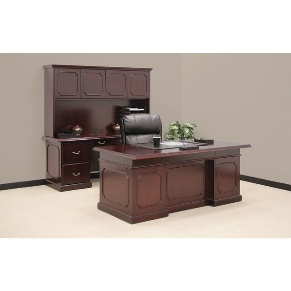 Regency Rectangular Conference Table, 48 in W, 120 in L, 30 in H, Wood Top, Mahogany - TVCTRC12048MH