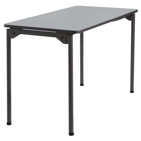 Iceberg Rectangle Maxx LegroomÃ¢â€žÂ¢ Wood Folding Table, Gray - 24" x 48", 24" W, 48" L, 29.5" H, Grey - 65807