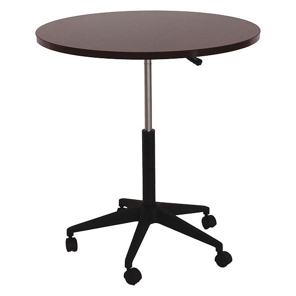 Boss Round Round Table, Mobile, 32", Mahogany, 38 in H, Mahogany - N30-M