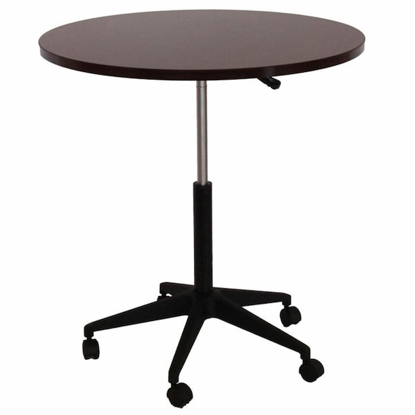 Boss Round Round Table, Mobile, 32", Mahogany, 38 in H, Mahogany - N30-M