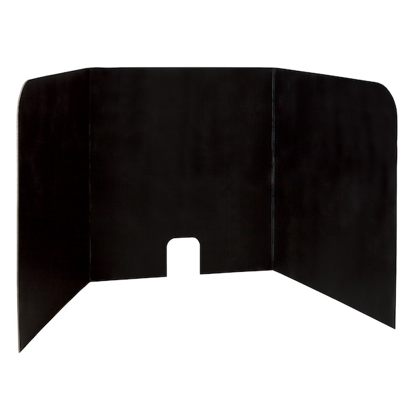 Pacon Computer Lab Privacy Board, Black, 22H x 22W x 20D, PK4 - P3795