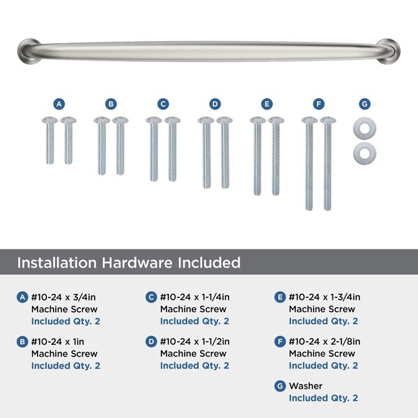 Amerock Renown 18 inch 457mm Center-to-Center Satin Nickel Appliance Pull - BP54056G10