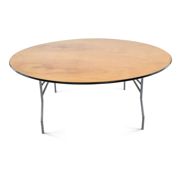 Atlas Commercial Products Titan Series 72 Round Wood Folding Table - WFT5-72R