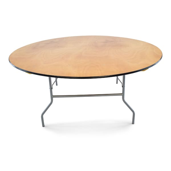 Atlas Commercial Products Titan Series 72 Round Wood Folding Table - WFT5-72R