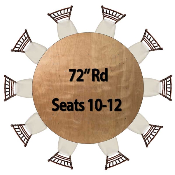 Atlas Commercial Products Titan Series 72 Round Wood Folding Table - WFT5-72R