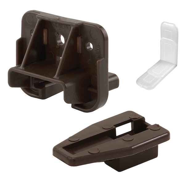 Prime-Line Dark Brown, Drawer Track Guide and Glide (2-pack) - R 7321